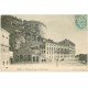 carte postale ancienne 06 NICE. Hôtel Suisse et Escalier Lesage 1904