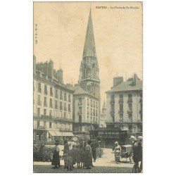 44 NANTES. Marché aux Plantes et Flèche Saint-Nicolas