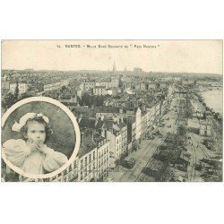 carte postale ancienne 44 NANTES. Mille Bons Souhaits 1919