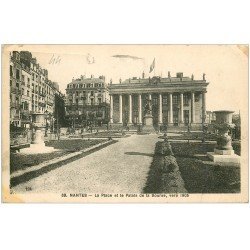 carte postale ancienne 44 NANTES. Palais Place de la Bourse 1936