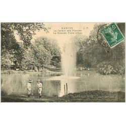 carte postale ancienne 44 NANTES. Pièce d'Eau Jardin des Plantes 1909