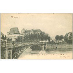 carte postale ancienne 44 NANTES. Pont de la Rotonde 1904