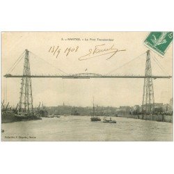 carte postale ancienne 44 NANTES. Pont Transbordeur 1908