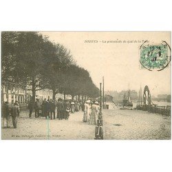 carte postale ancienne 44 NANTES. Promenade Quai de la Fosse 1907