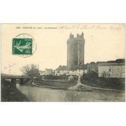carte postale ancienne 44 OUDON. La Rivière 1913