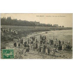 carte postale ancienne 44 PEN-BRON. Route de Guérande 1916
