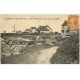 carte postale ancienne 44 PIRIAC-SUR-MER. Côte et Chalets du Poulaire vers Sémaphore 1928