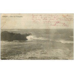carte postale ancienne 44 PIRIAC-SUR-MER. Mer en Tempête 1905