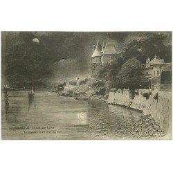 carte postale ancienne 44 PORNIC. Château Entrée du Port 1908