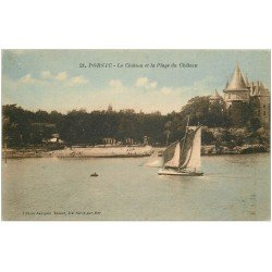 carte postale ancienne 44 PORNIC. Plage du Château