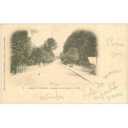 carte postale ancienne 02 ANIZY-LE-CHATEAU. Avenue de la Gare 1904
