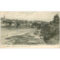 carte postale ancienne 44 PORNIC. Rochers du Port 1915