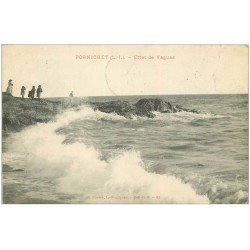 carte postale ancienne 44 PORNICHET. Effet de Vagues 1911