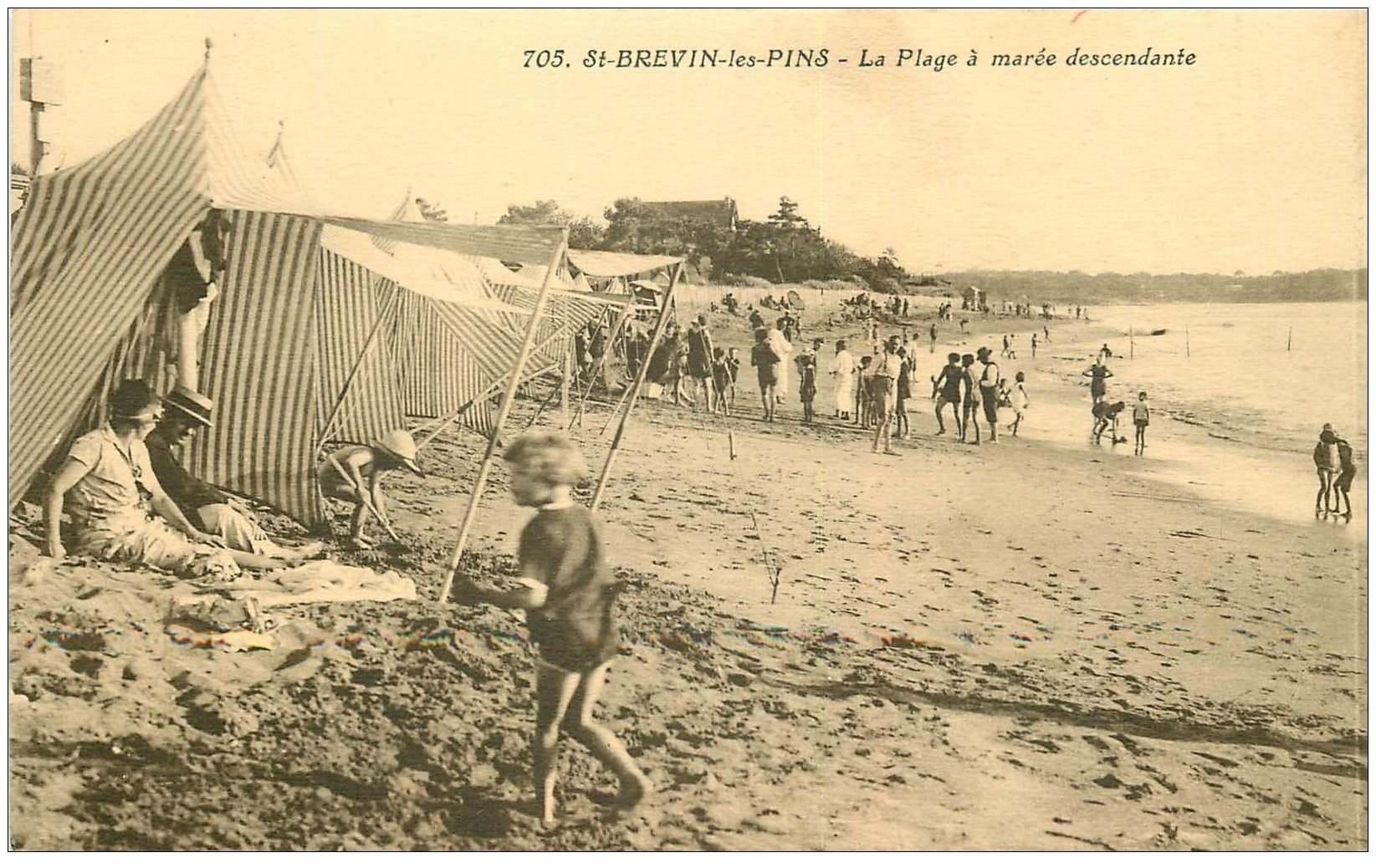 Carte Postale Ancienne Saint-Brévin-les-Pins - L'embarcadère De Mindin Et Le Bateau - Début 1900
