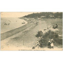 carte postale ancienne 44 SAINT-BREVIN-LES-PINS. Plage et Bois 1925