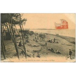 carte postale ancienne 44 SAINT-BREVIN-LES-PINS. Sapins et Plage 1916