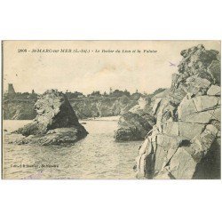 carte postale ancienne 44 SAINT-MARC-SUR-MER. Rocher du Lion 1921