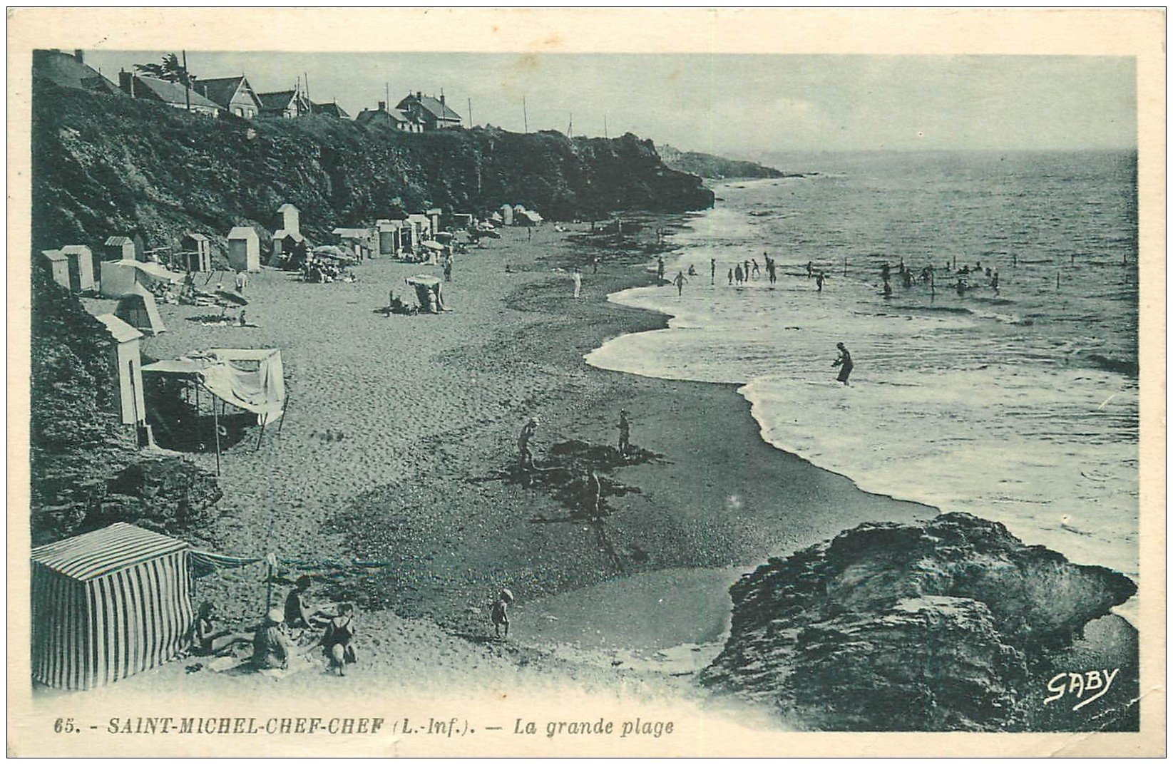 Plage Du Chatelet Saint Michel Chef Chef 44 SAINT-MICHEL-CHEF-CHEF. La Grande plage 1936