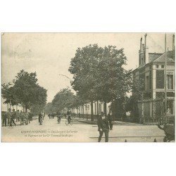 carte postale ancienne 44 SAINT-NAZAIRE. Boulevard Leferme et Agence Cie Transatlantique 1907