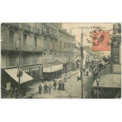 carte postale ancienne 44 SAINT-NAZAIRE. La Rue de Nantes 1906