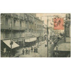 carte postale ancienne 44 SAINT-NAZAIRE. La Rue de Nantes 1906