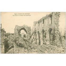 carte postale ancienne 02 ANIZY-LE-CHATEAU. Eglise détruite. Guerre 1914-18