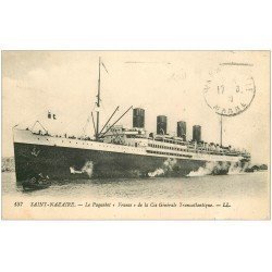 carte postale ancienne 44 SAINT-NAZAIRE. Le Paquebot "" FRANCE "" 1929