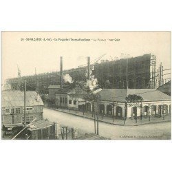 carte postale ancienne 44 SAINT-NAZAIRE. Le Paquebot "" La France "" sous Cale