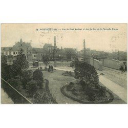 carte postale ancienne 44 SAINT-NAZAIRE. Pont Roulant et Jardins 1911