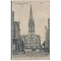 carte postale ancienne 44 SAINT-PHILIBERT-DE-GRANDLIEU. L'Eglise 1905 (défaut)...