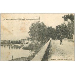 carte postale ancienne 44 SUCE. Arrivée Route de Carquefou 1924