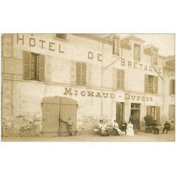44 ANCENIS. Hôtel de Bretagne Michaud-Dufois. Superbe Carte Photo vers 1911