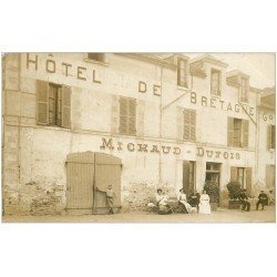 Top Rare 44 ANCENIS. Hôtel de Bretagne Michaud-Dufois. Superbe Carte Photo vers 1911