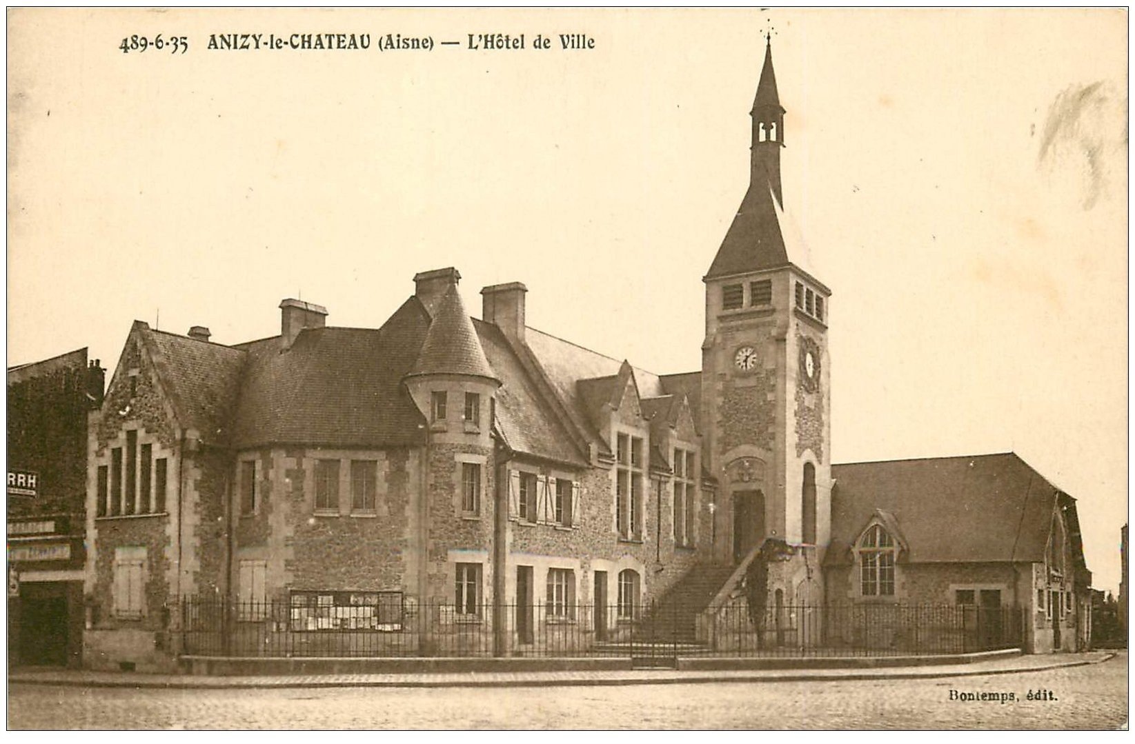 carte postale ancienne 02 ANIZY-LE-CHATEAU. Hôtel de Ville