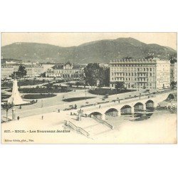 carte postale ancienne 06 NICE. Les Nouveaux Jardins