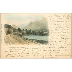 carte postale ancienne 38 CLAIX. Les Ponts, timbre de 1901