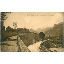 carte postale ancienne 38 CLAIX. Ponts et Col de l'Arc