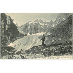 carte postale ancienne 38 COL DE LA TEMPLE. Alpiniste Pic Coolidge et le Fifre