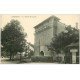 carte postale ancienne 38 CREMIEU. Porte de Lyon. Boulodrome Carrier jeux de boules