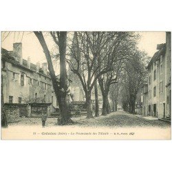 carte postale ancienne 38 CREMIEU. Promenade des Tilleuls