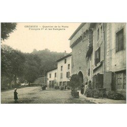 carte postale ancienne 38 CREMIEU. Quartier François I° et Remparts
