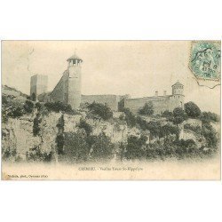 carte postale ancienne 38 CREMIEU. Vieilles Tours Saint-Hppolyte 1906