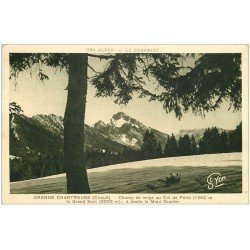 carte postale ancienne 38 GRANDE CHARTREUSE. Col Porte et Grand Som 1939