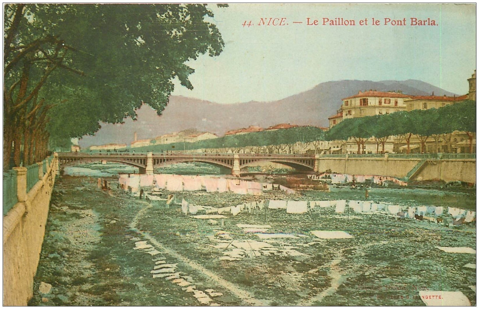 carte postale ancienne 06 NICE. Paillon et Pont Barla