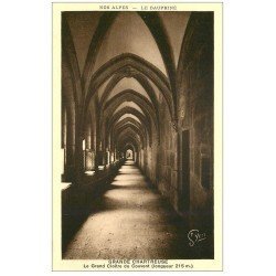 carte postale ancienne 38 GRANDE CHARTREUSE. Couvent Salle Cloître