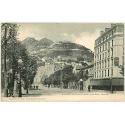 carte postale ancienne 38 GRENOBLE. Forts et Cours Saint-André vers 1900. Ed Papeterie des Alpes