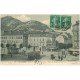 carte postale ancienne 38 GRENOBLE. Hôtel Bordeaux et Suisse Place de la Gare 1913