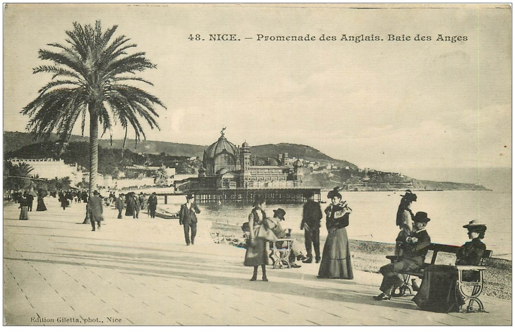 carte postale ancienne 06 NICE. Promenade des Anglais Baie des Anges 48