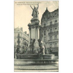 carte postale ancienne 38 GRENOBLE. Monument Centenaire Statue Trois Ordres