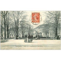 carte postale ancienne 38 GRENOBLE. Place de la Constitution 1910